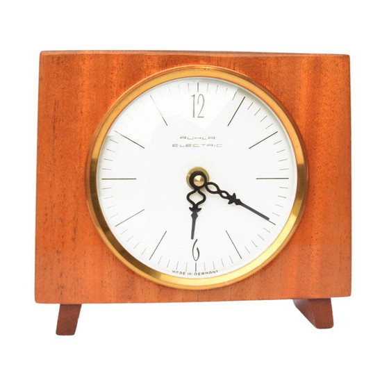 Image 1 of Vintage wooden mantel clock for Ruhla, Germany 1970