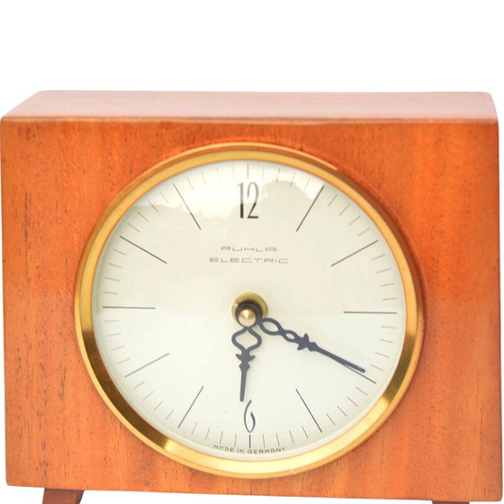 Image 1 of Vintage wooden mantel clock for Ruhla, Germany 1970