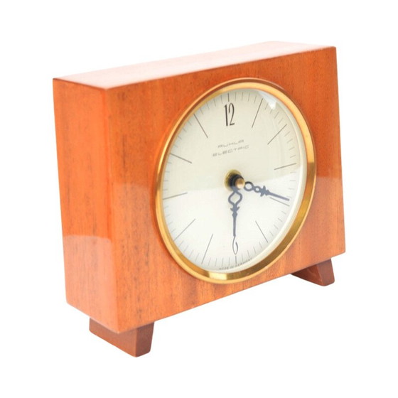 Image 1 of Vintage wooden mantel clock for Ruhla, Germany 1970