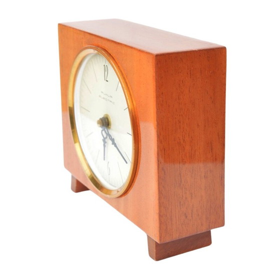 Image 1 of Vintage wooden mantel clock for Ruhla, Germany 1970