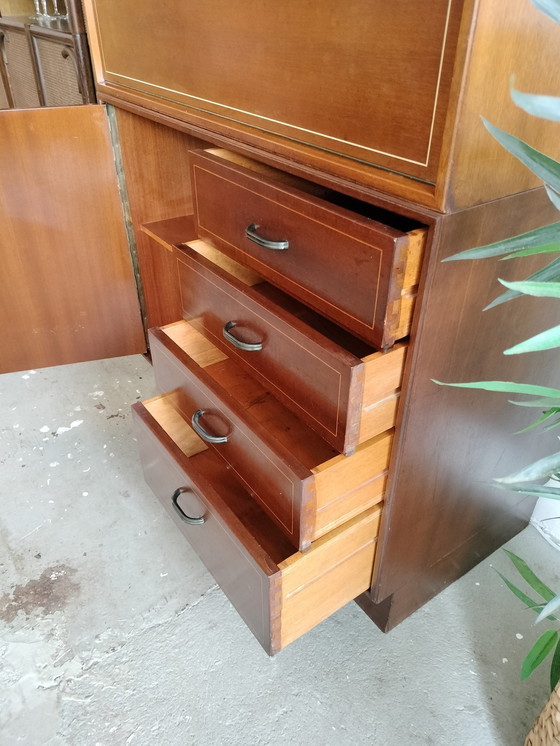 Image 1 of Vintage Formula By Kempkes Highboard Secretaire Cabinet