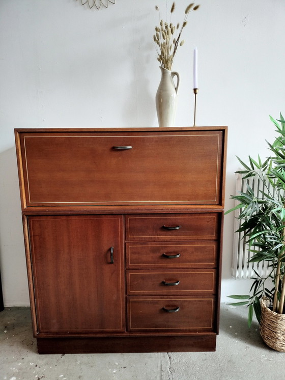 Image 1 of Vintage Formula By Kempkes Highboard Secretaire Cabinet