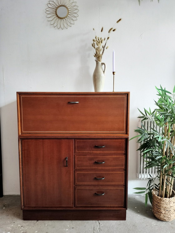 Image 1 of Vintage Formula By Kempkes Highboard Secretaire Cabinet