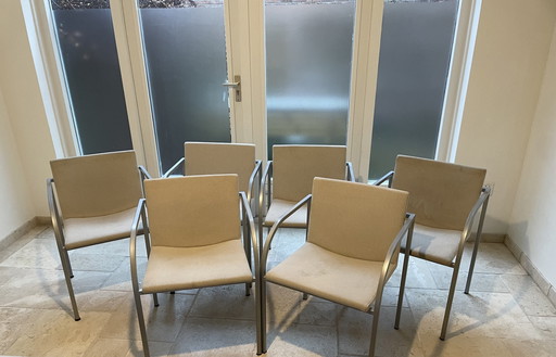 6 Pastoe Chairs With Metal Frame