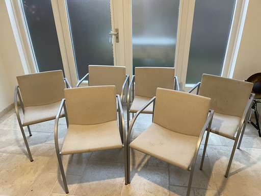 6 Pastoe Chairs With Metal Frame