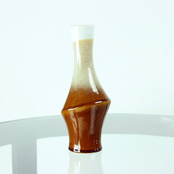 Image 1 of Vintage brown ceramic vase for Ditmar Urbach, Czechoslovakia 1960