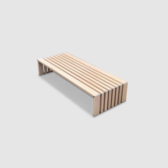 Image 1 of Passe Partout Slatted Ash Bench By Walter Antonis For Arspect 1970S