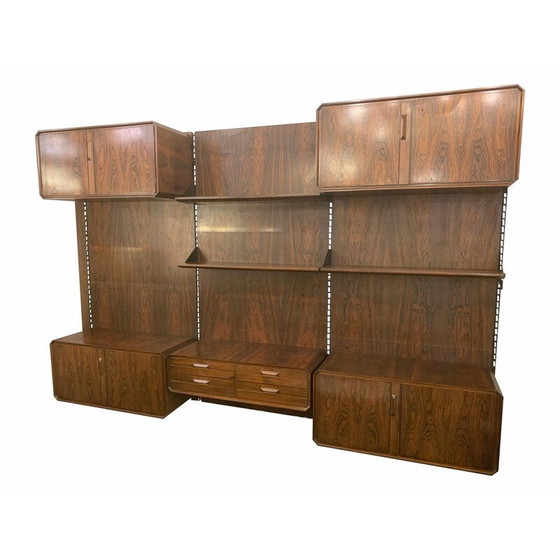 Image 1 of Mid-century Italian wall unit in wood, 1960s