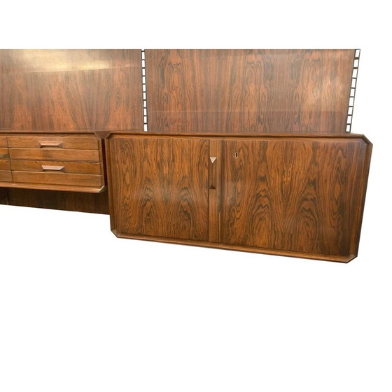 Image 1 of Mid-century Italian wall unit in wood, 1960s