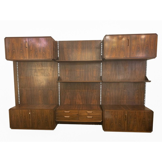 Image 1 of Mid-century Italian wall unit in wood, 1960s