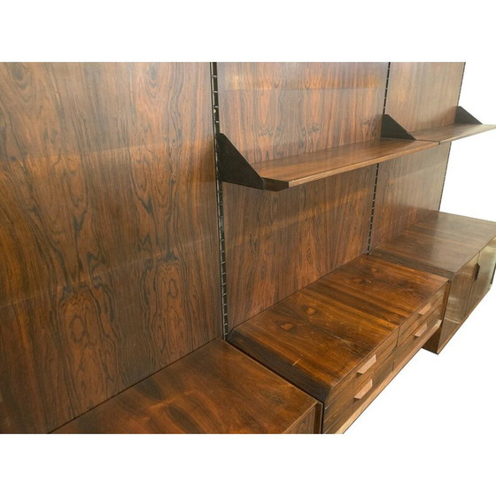 Image 1 of Mid-century Italian wall unit in wood, 1960s