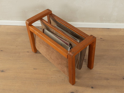 60S Leather Magazine Rack