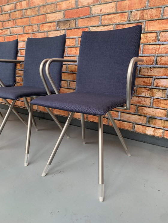 Image 1 of 4x Arco mikado chair blue