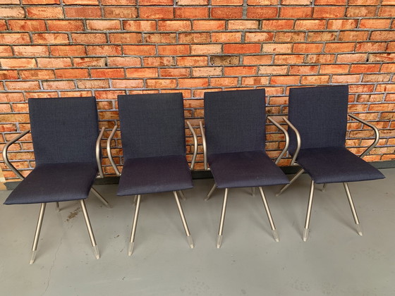 Image 1 of 4x Arco mikado chair blue