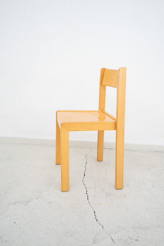 Image 1 of 5x plywood chairs 