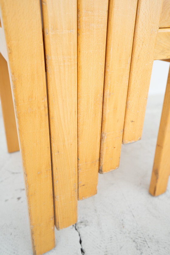 Image 1 of 5x plywood chairs 