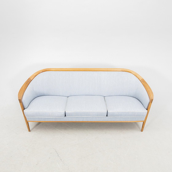 Image 1 of Broderna Anderson Sky blue sofa and armchair by Bertil Fridhagen