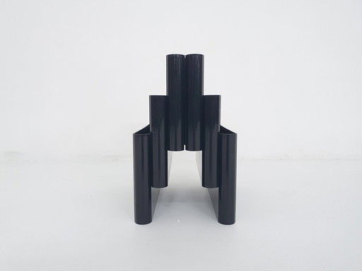 Black Giotto Stoppino For Kartell Magazine Stand, Italy 1960'S