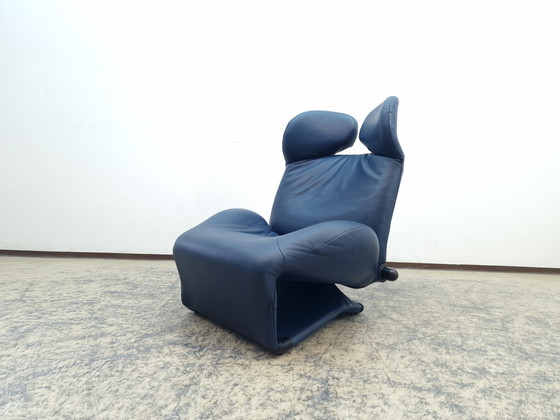 Image 1 of Cassina Wink Chair Fauteuil design en cuir Loungechair Chaise longue