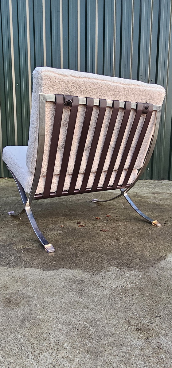 Image 1 of Vintage Designer Armchair 'Barcelona' Replica