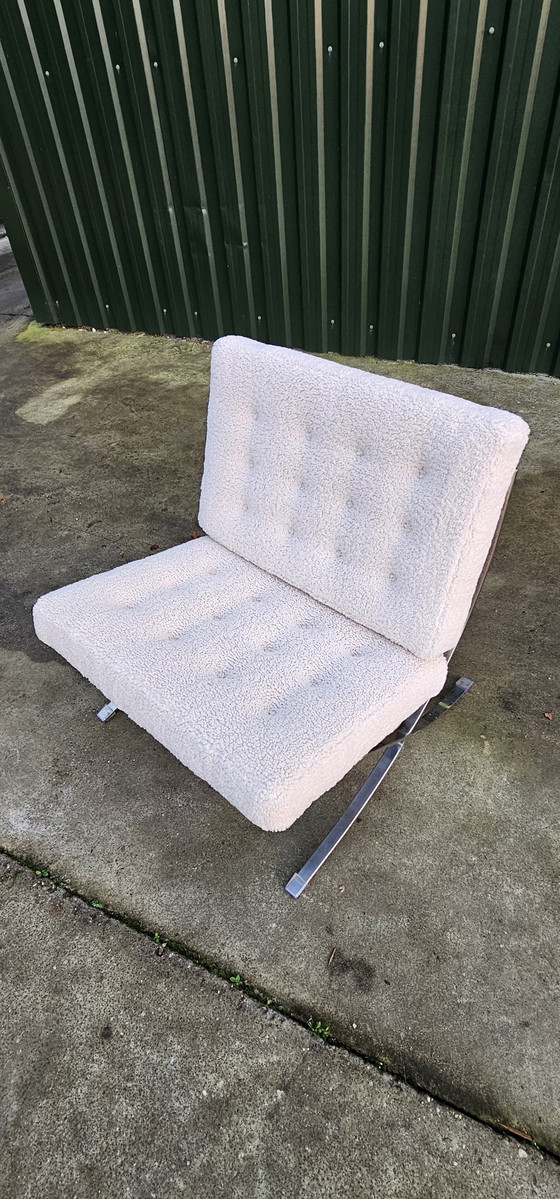 Image 1 of Vintage Designer Armchair 'Barcelona' Replica