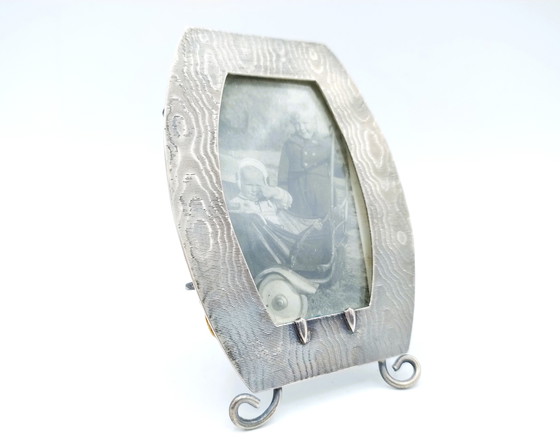 Image 1 of Silver photo frame with original photo