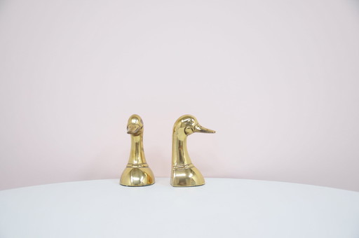 Set of Bronze Duck Book Stands