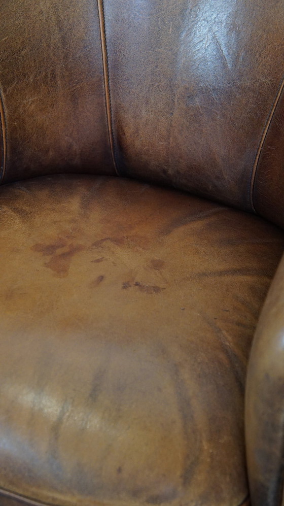 Image 1 of 2 X Club Armchair Made Of Sheepskin