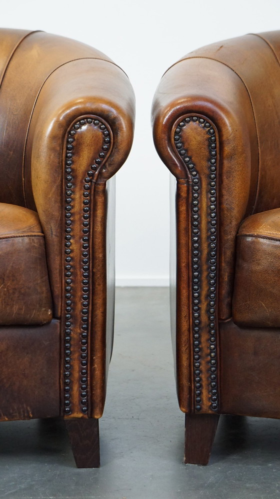 Image 1 of 2 X Club Armchair Made Of Sheepskin