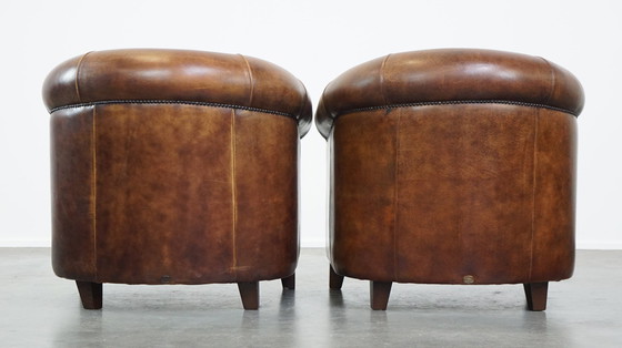 Image 1 of 2 X Club Armchair Made Of Sheepskin