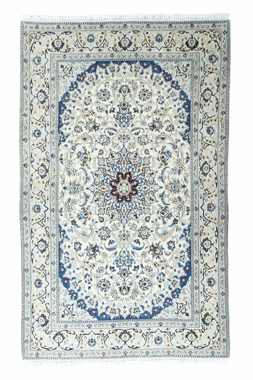 Hand-knotted Nain carpet with silk - 257 X 160 Cm