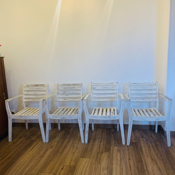 Image 1 of Set di 4 sedie in legno vintage