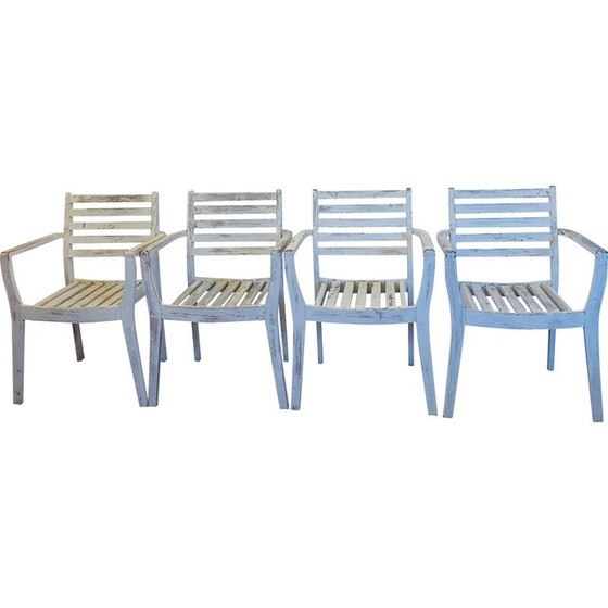 Image 1 of Set di 4 sedie in legno vintage