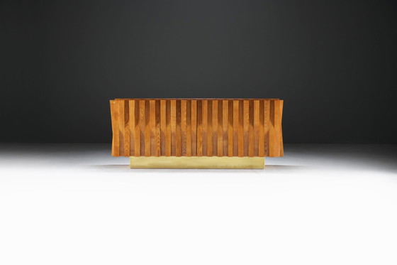Image 1 of Stunning Vintage Wooden Sideboard By L.A. Studi Italy