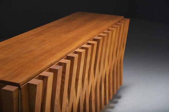 Image 1 of Stunning Vintage Wooden Sideboard By L.A. Studi Italy