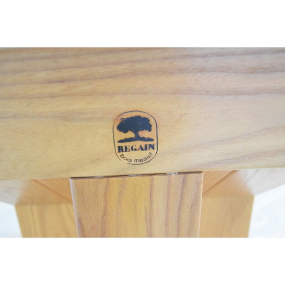 Image 1 of Vintage asymmetrical elm coffee table, 1970