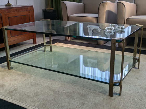 Image 1 of Ghyczy Glass & Brass Brass Coffee Table