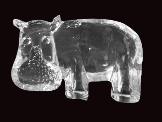 Image 1 of Kosta Boda - Hippo From The Zoo Series By Bertil Vallien