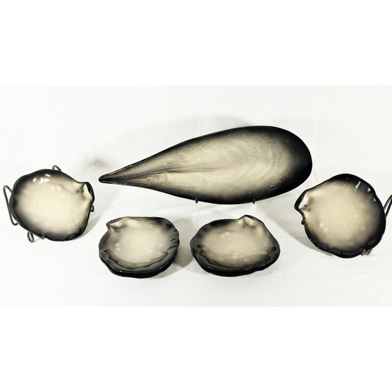 Image 1 of Servizio in ceramica d'epoca a forma di conchiglia di Pol Chambost, Francia 1950