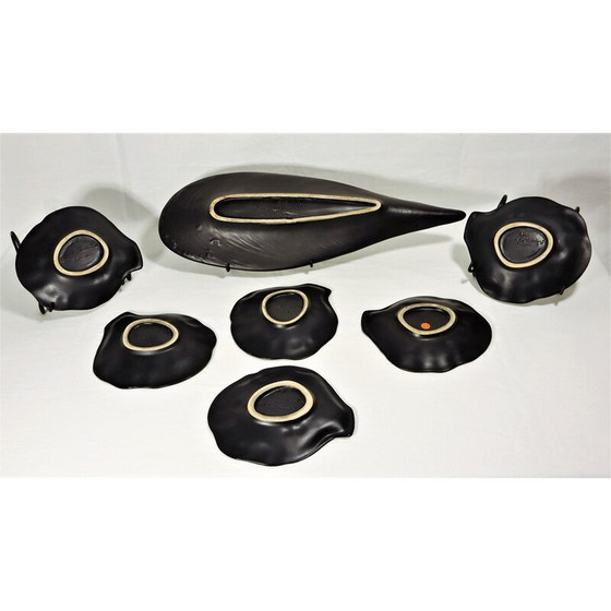 Image 1 of Servizio in ceramica d'epoca a forma di conchiglia di Pol Chambost, Francia 1950