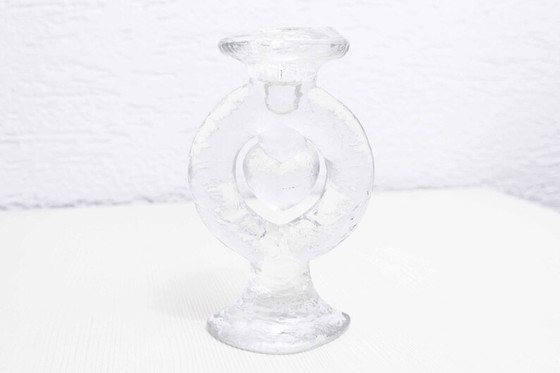 Image 1 of Glass candlesticks duo designed by Staffan Gellerstedt for the Swedish manufacturer Pukeberg.