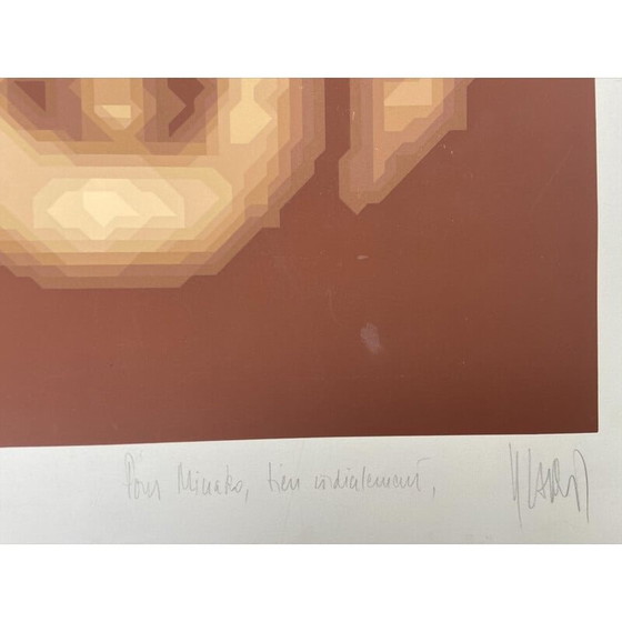 Image 1 of Vintage silkscreen Marilyn Monroe by Yvaral (Jean-Pierre Vasarely), 1970