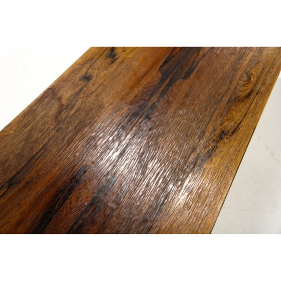 Image 1 of Vintage "Alpacka" bench in rosewood and metal by Gillis Lundgren for Möbel-Ikéa, Sweden 1960