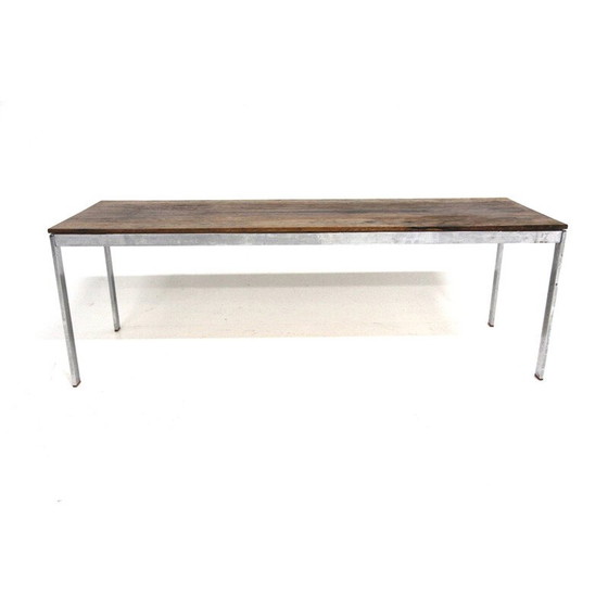 Image 1 of Vintage "Alpacka" bench in rosewood and metal by Gillis Lundgren for Möbel-Ikéa, Sweden 1960