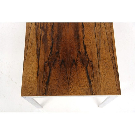Image 1 of Vintage "Alpacka" bench in rosewood and metal by Gillis Lundgren for Möbel-Ikéa, Sweden 1960