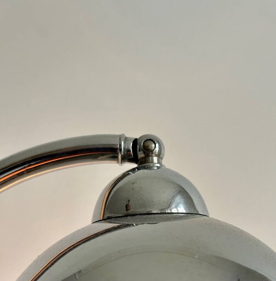 Image 1 of Modernist Chromed Metal Table Lamp - France 1930