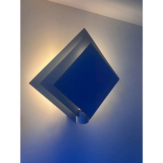 Image 1 of Coppia di lampade da parete vintage in metallo laccato bianco, Paesi Bassi 1970