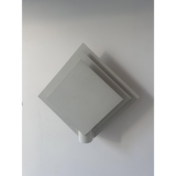 Image 1 of Coppia di lampade da parete vintage in metallo laccato bianco, Paesi Bassi 1970