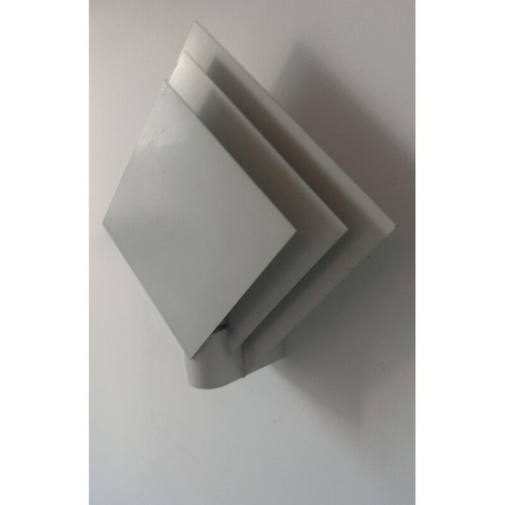 Image 1 of Coppia di lampade da parete vintage in metallo laccato bianco, Paesi Bassi 1970