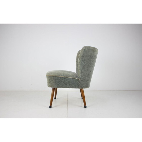 Image 1 of Mid-century wood and fabric lady armchair, Czechoslovakia 1960s